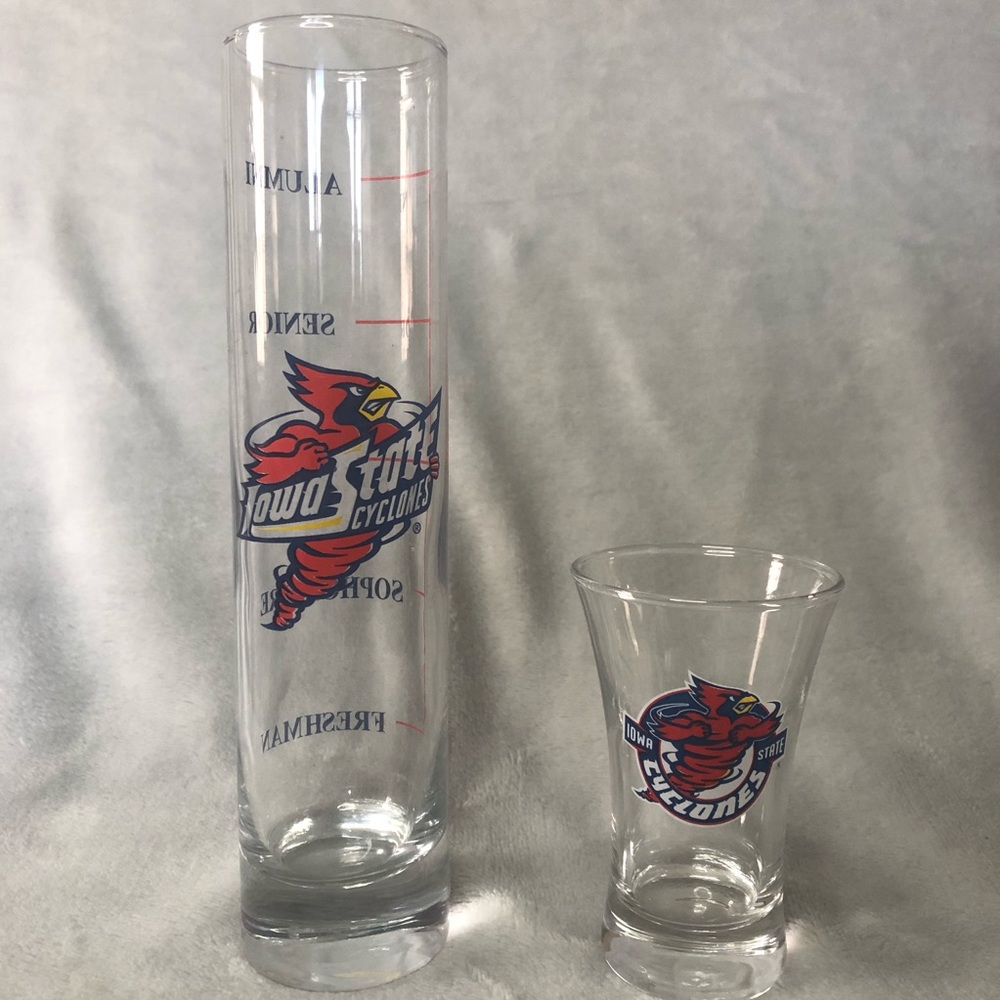 2 ISU Cyclones College Shot Glasses